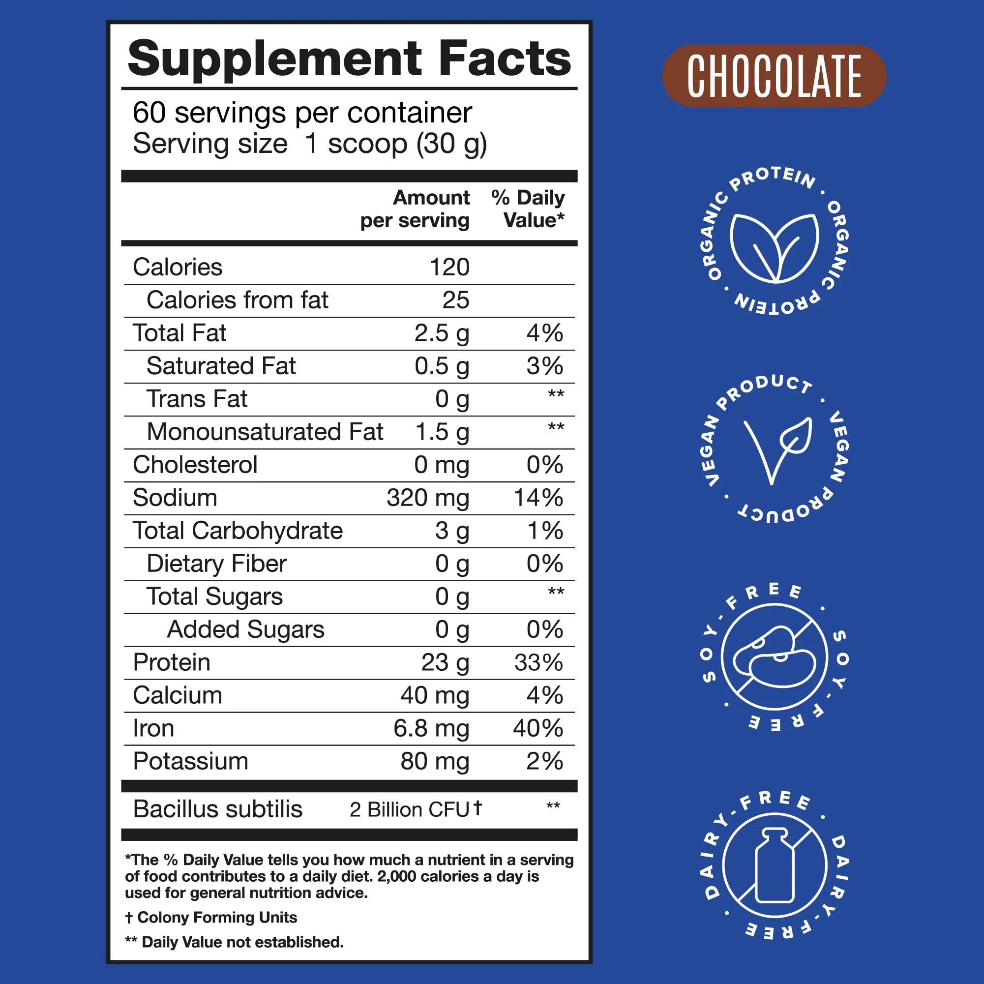 Falcon Protein Plant-Based Protein Powder - Chocolate Flavor -  3.9lbs - Image 6