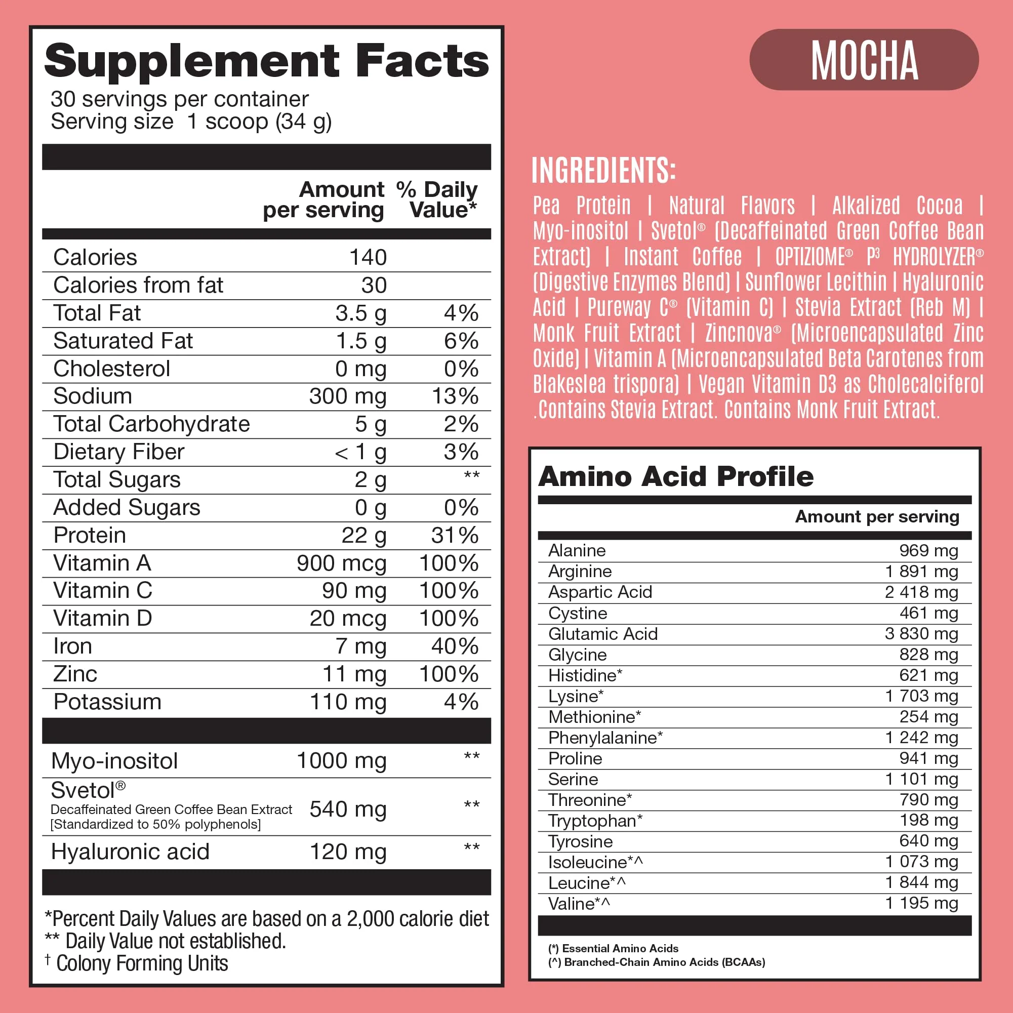 Fitmingo Plant Based Protein Powder - Mocha Flavor - 2.24lbs - Image 5