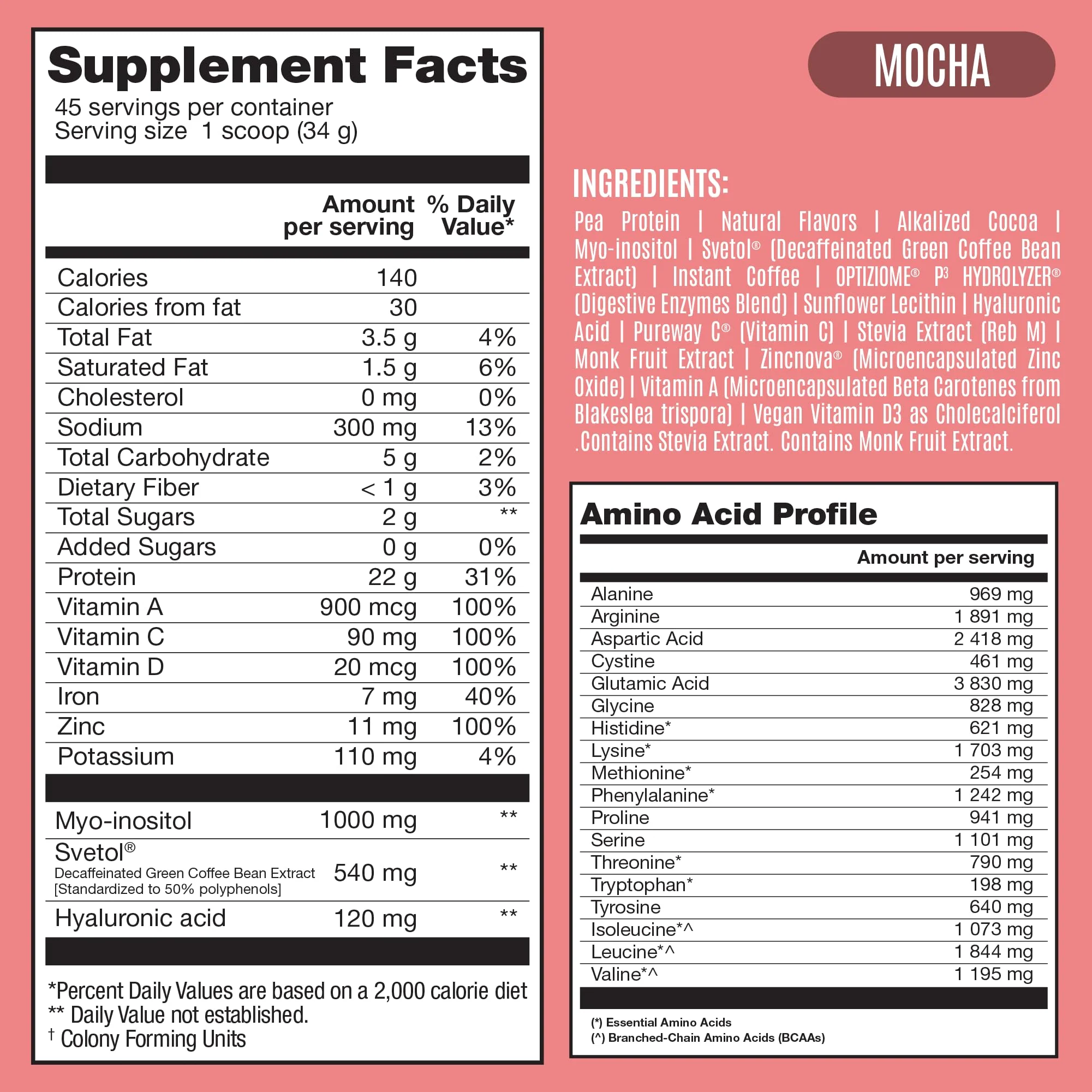 Fitmingo Plant Based Protein Powder - Mocha Flavor - 3.3lbs - Image 5