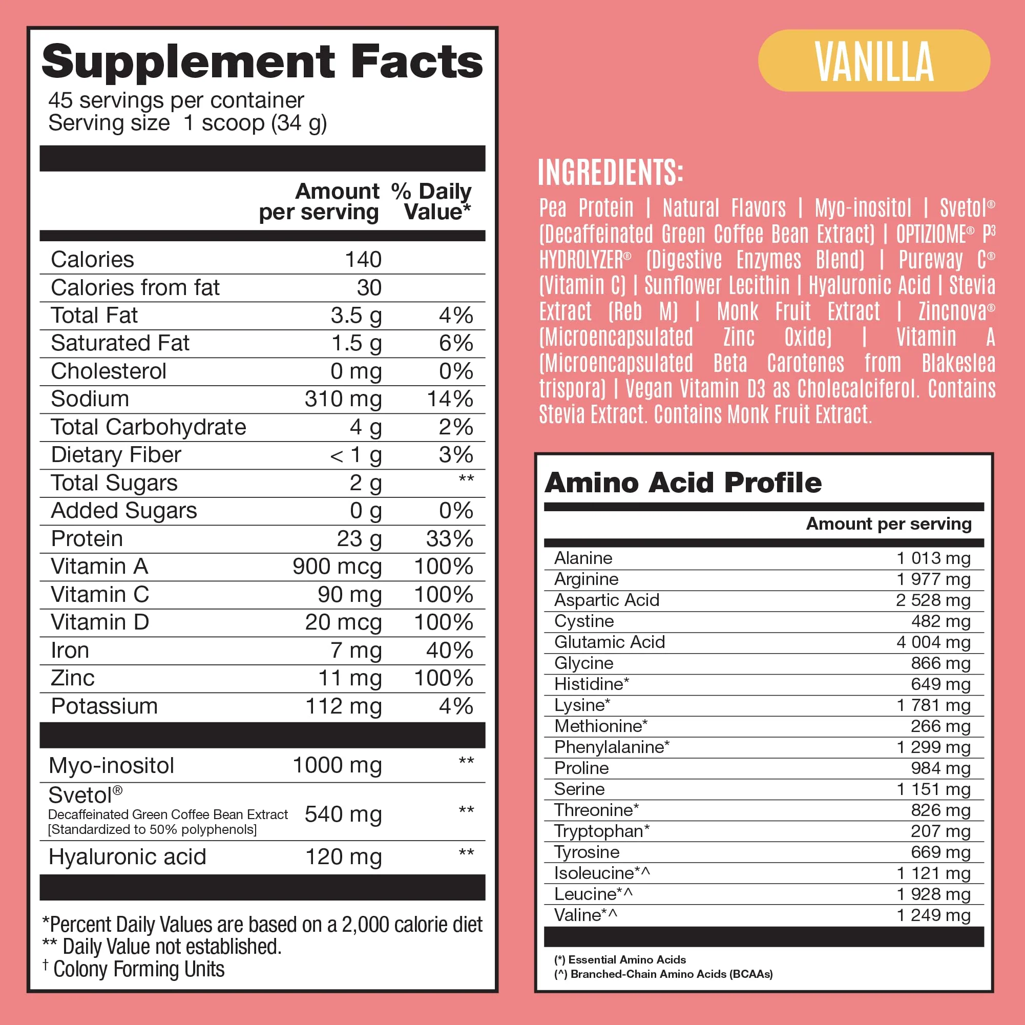 Fitmingo Plant Based Protein Powder - Vanilla Flavor - 3.3lbs - Image 5