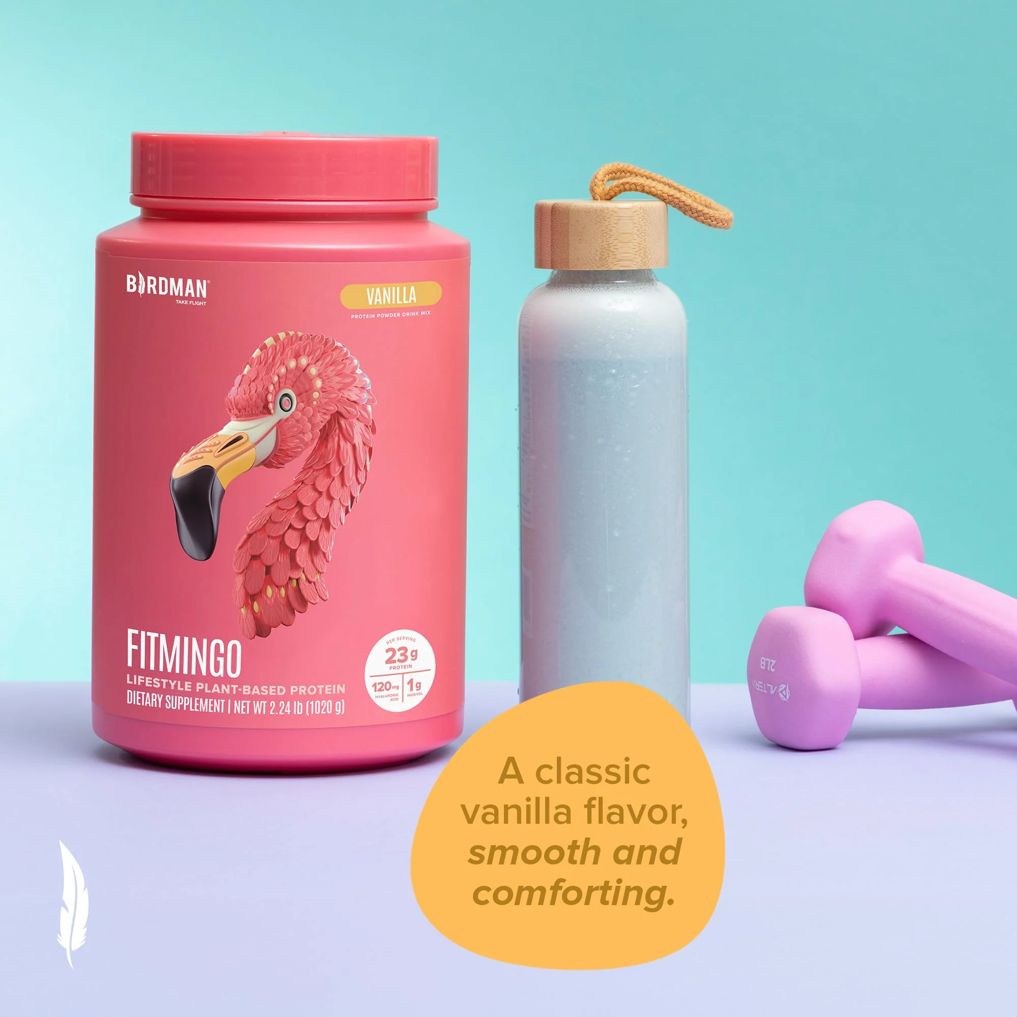 Fitmingo Plant Based Protein Powder - Vanilla Flavor - 2.24lbs - Image 7